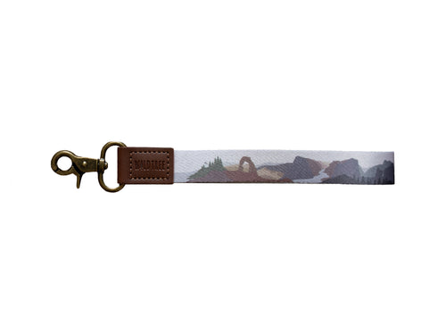 Wristlet keychain with popular national park designs