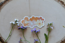 Load image into Gallery viewer, Grow Wild Retro Sticker displaying the words &quot;Grow Wild&quot; with retro flowers in background

