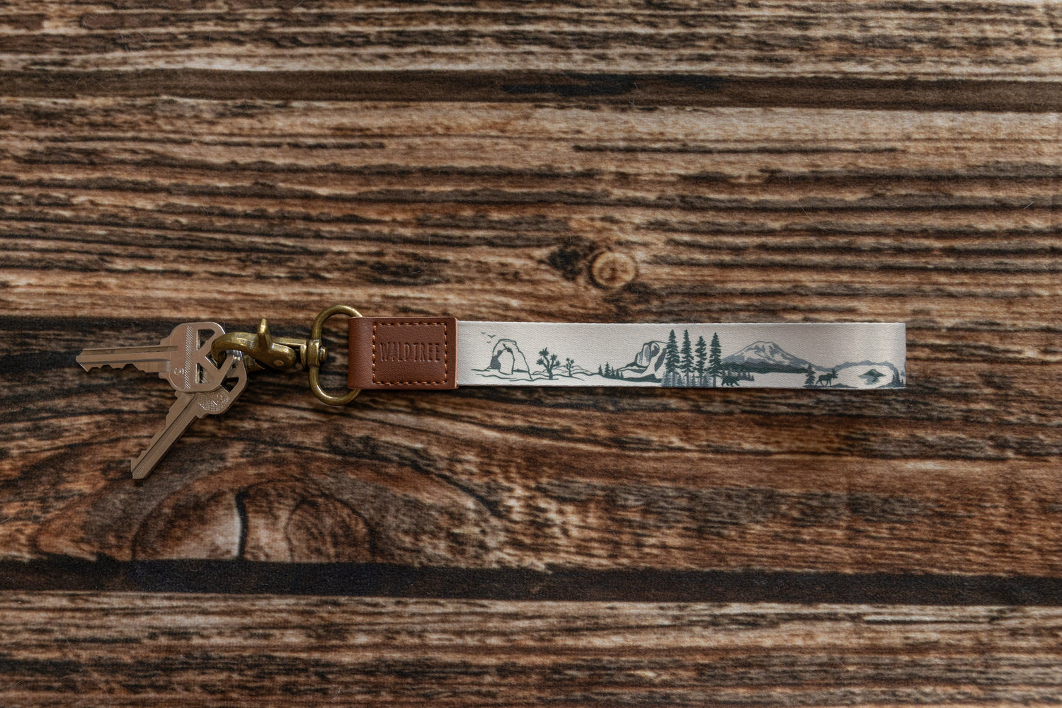 Unique designed wristlet keychain featuring popular national parks