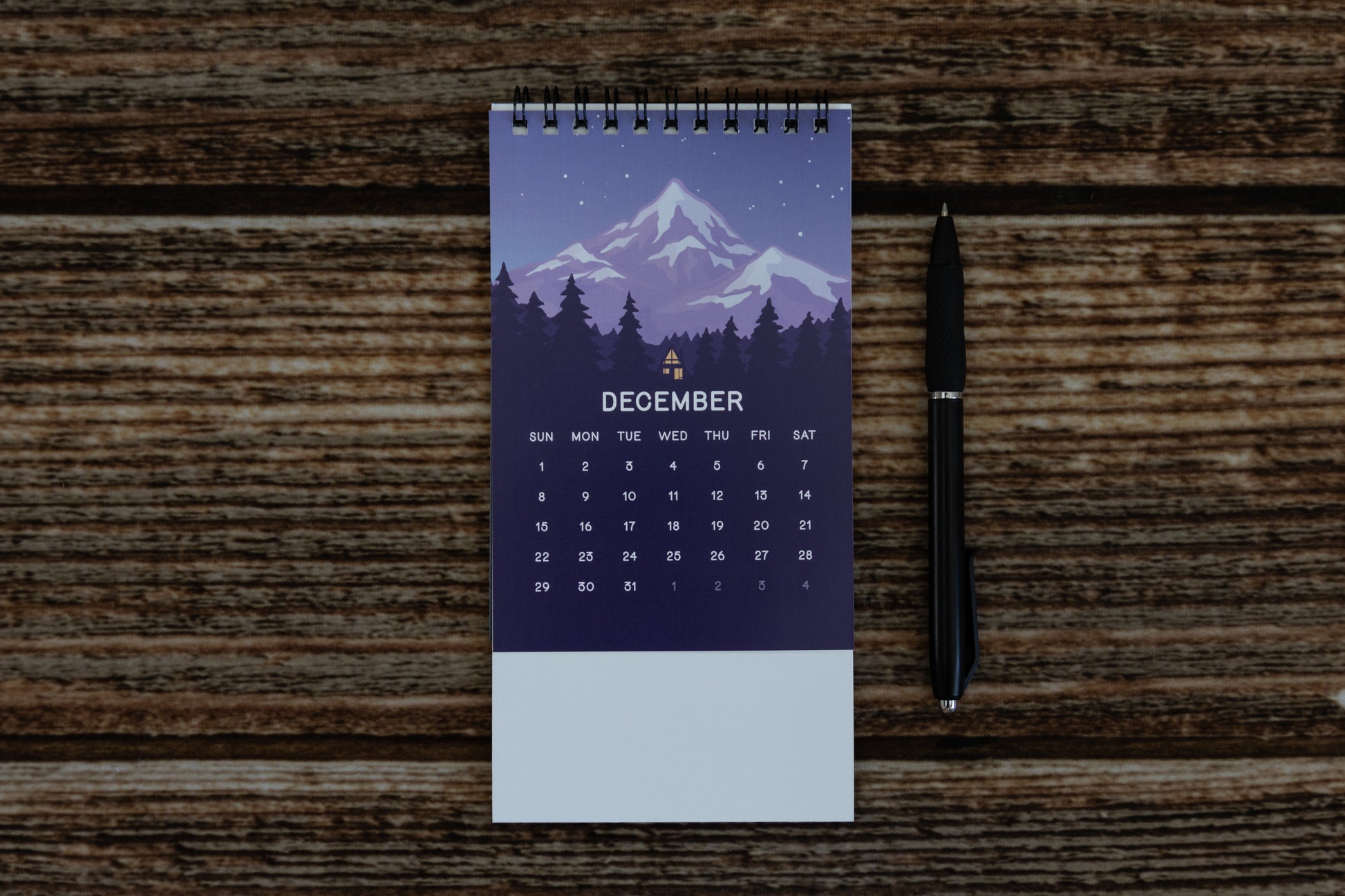 2024 Illustrated Landscapes desk calendar by Wildtree