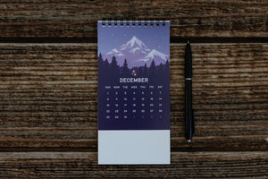 2024 Illustrated Landscapes desk calendar by Wildtree