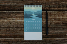 Load image into Gallery viewer, 2024 Illustrated Landscapes desk calendar by Wildtree
