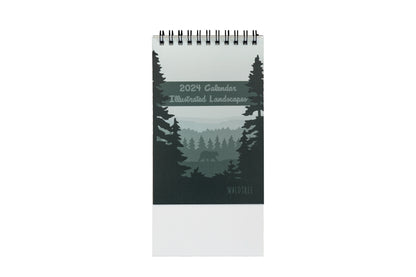 2024 Illustrated Landscapes desk calendar by Wildtree