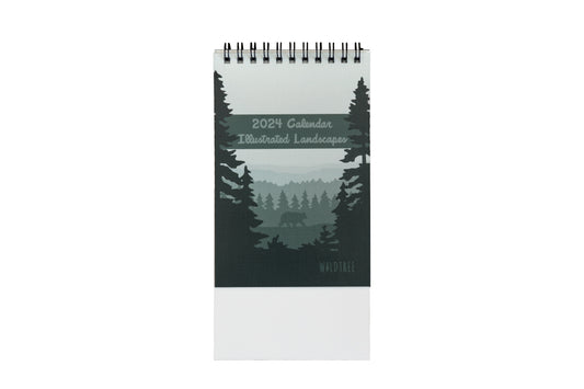 2024 Illustrated Landscapes desk calendar by Wildtree