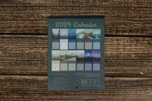 Load image into Gallery viewer, back cover of 2024 illustrated landscapes calendar by wildtree

