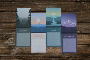 2024 illustrated landscapes calendar by wildtree