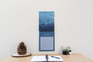 March underwater ocean and sea life illustrated landscapes calendar by wildtree