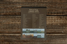 Load image into Gallery viewer, 2024 national park wall calendar Back cover and National park check list
