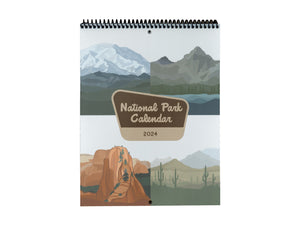 2024 national park wall calendar front cover