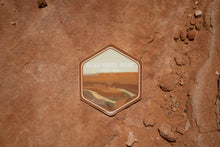 Load image into Gallery viewer, Dead horse point state park wildtree sticker on red rock background
