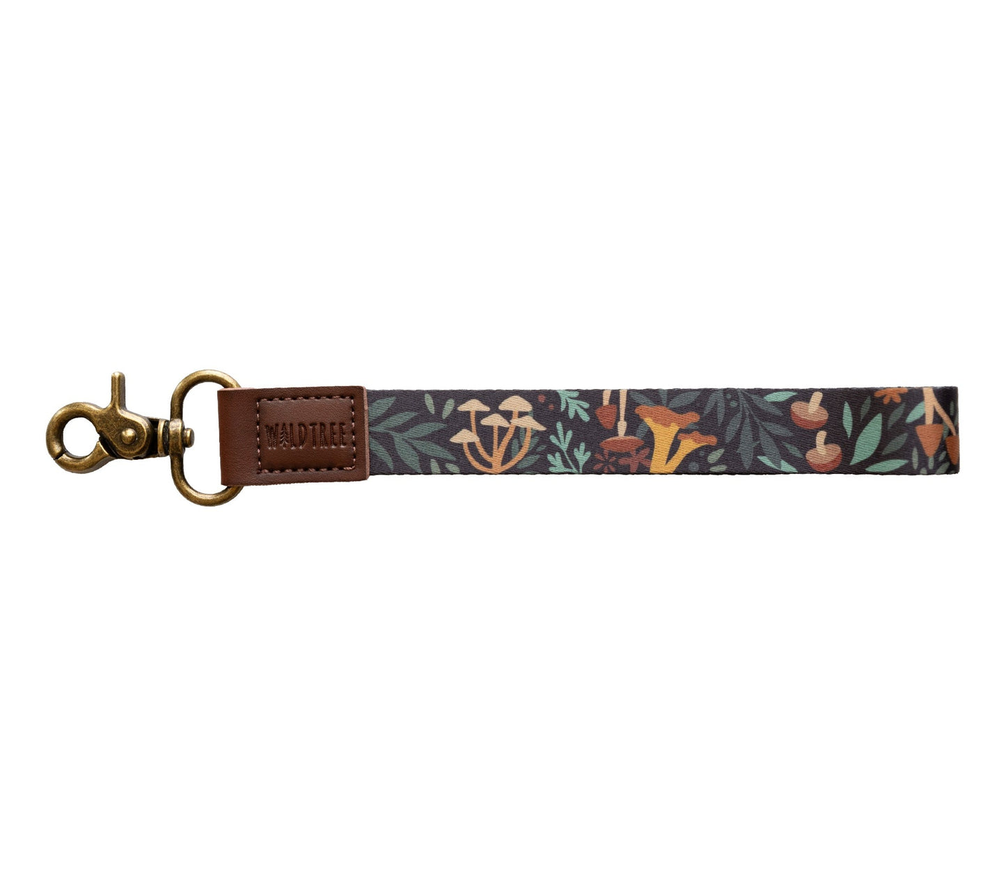 Forest foliage designed wristlet keychain
