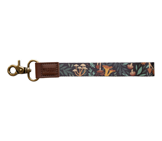 Forest foliage designed wristlet keychain