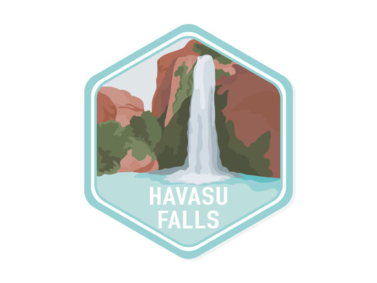 Sticker with design of Havasu Falls