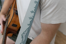 Load image into Gallery viewer, Trees, mountains and cacti printed guitar strap
