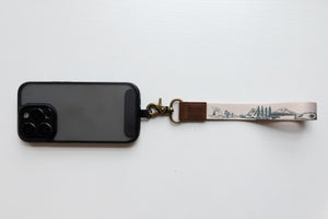 Wildtree national park designed keychain attached to phone case