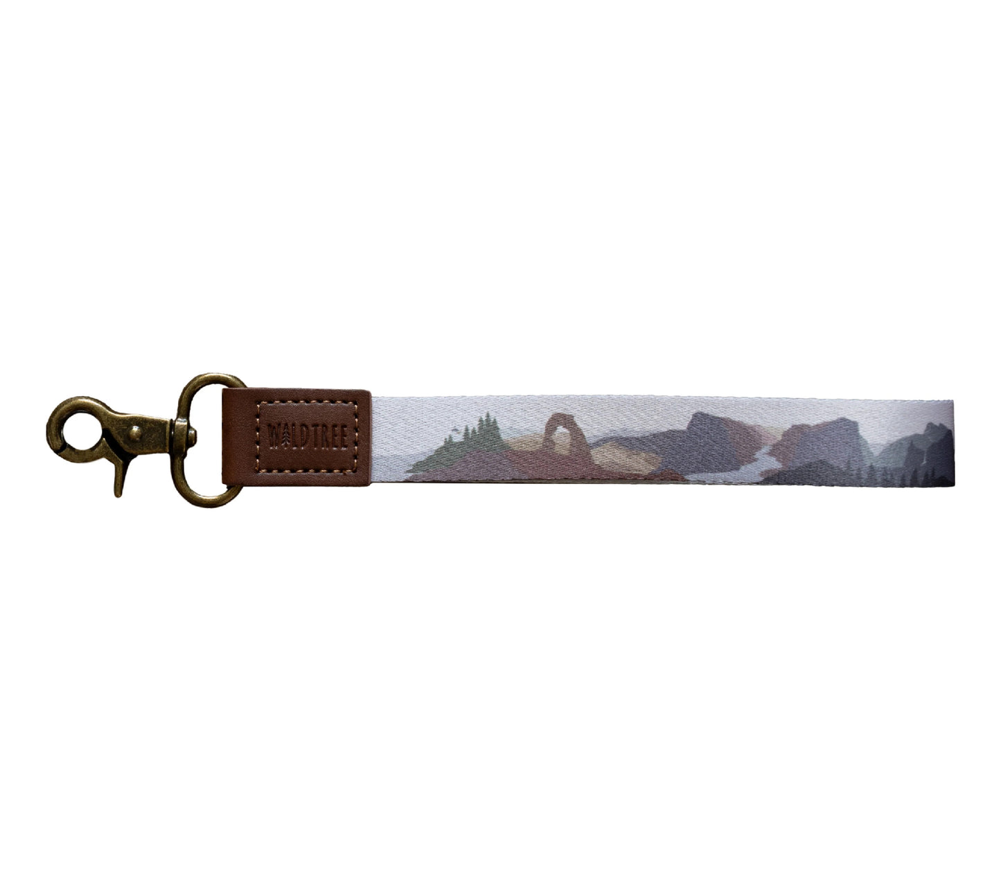 Wristlet keychain with popular national park designs
