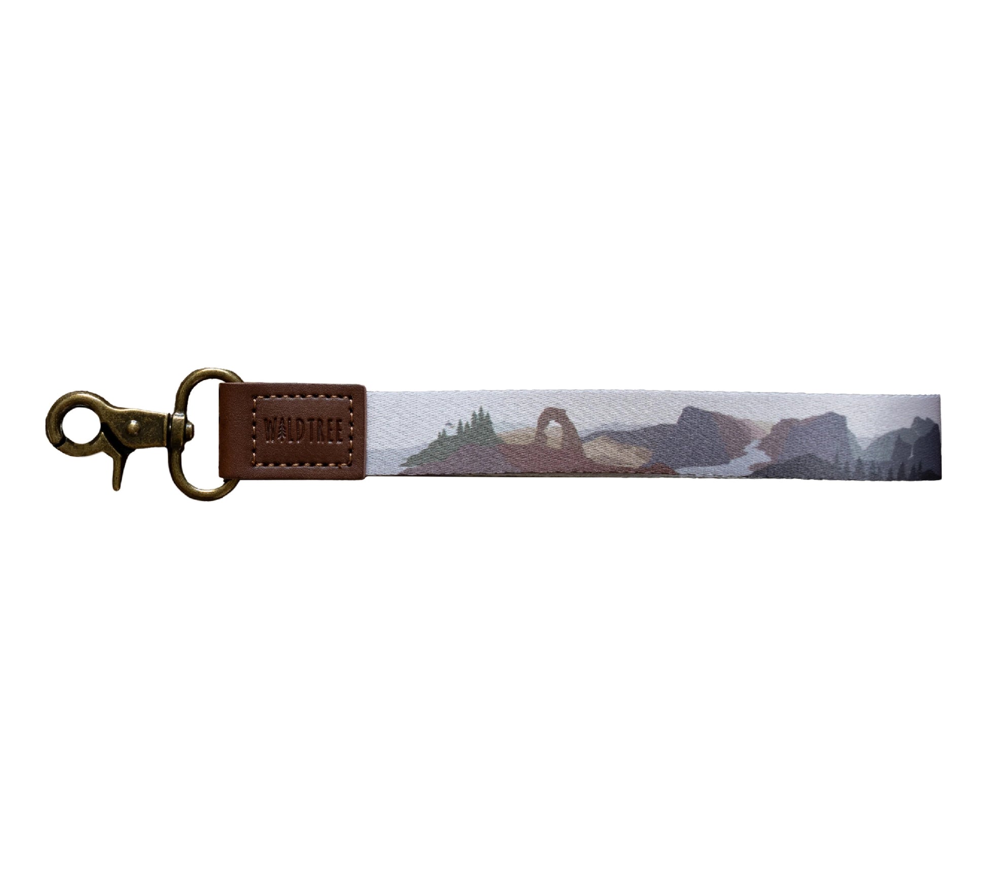Wristlet keychain with popular national park designs