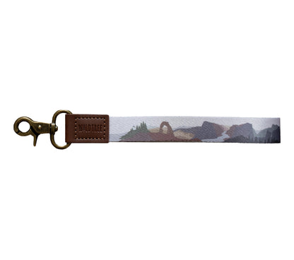 Wristlet keychain with popular national park designs