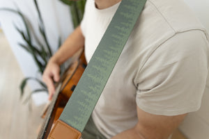 Pinetree printed guitar strap