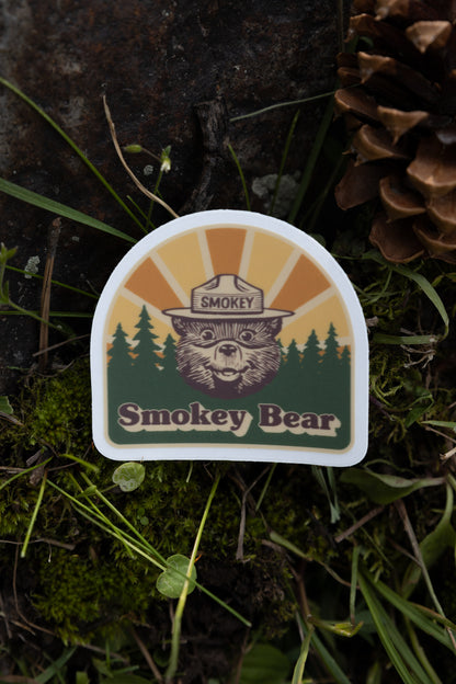 Smokey bear Retro Sticker 