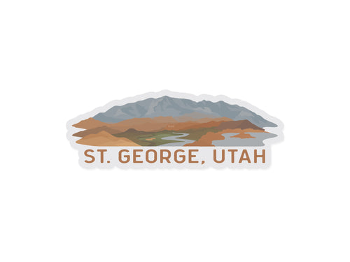 Saint George, utah sticker, dixie rock, virgin river, Pine Valley Mountains, sand hollow, snow canyon state park