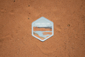 Sand Hollow State Park Southern Utah Wildtree sticker red sand background
