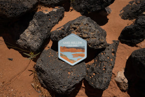 Sand Hollow State Park Southern Utah Wildtree sticker lava rock background