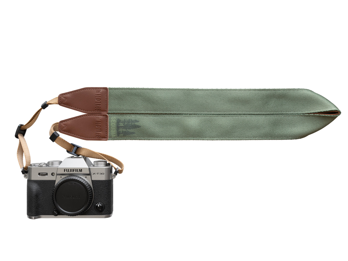 Sequoia Green Camera Strap attached to Canon camera