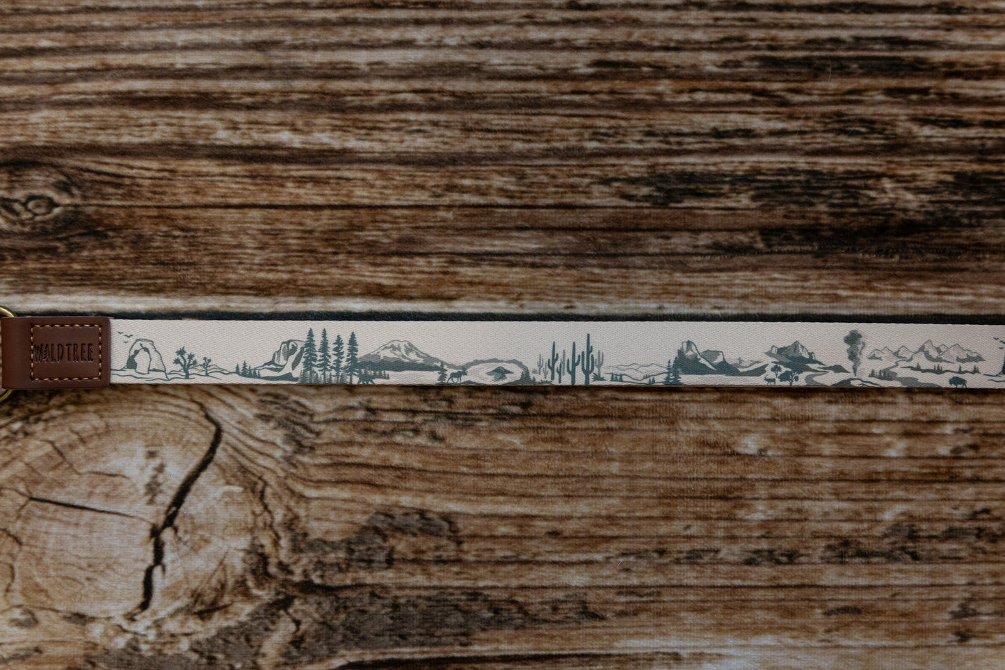 National park printed long lanyard featuring popular us national parks