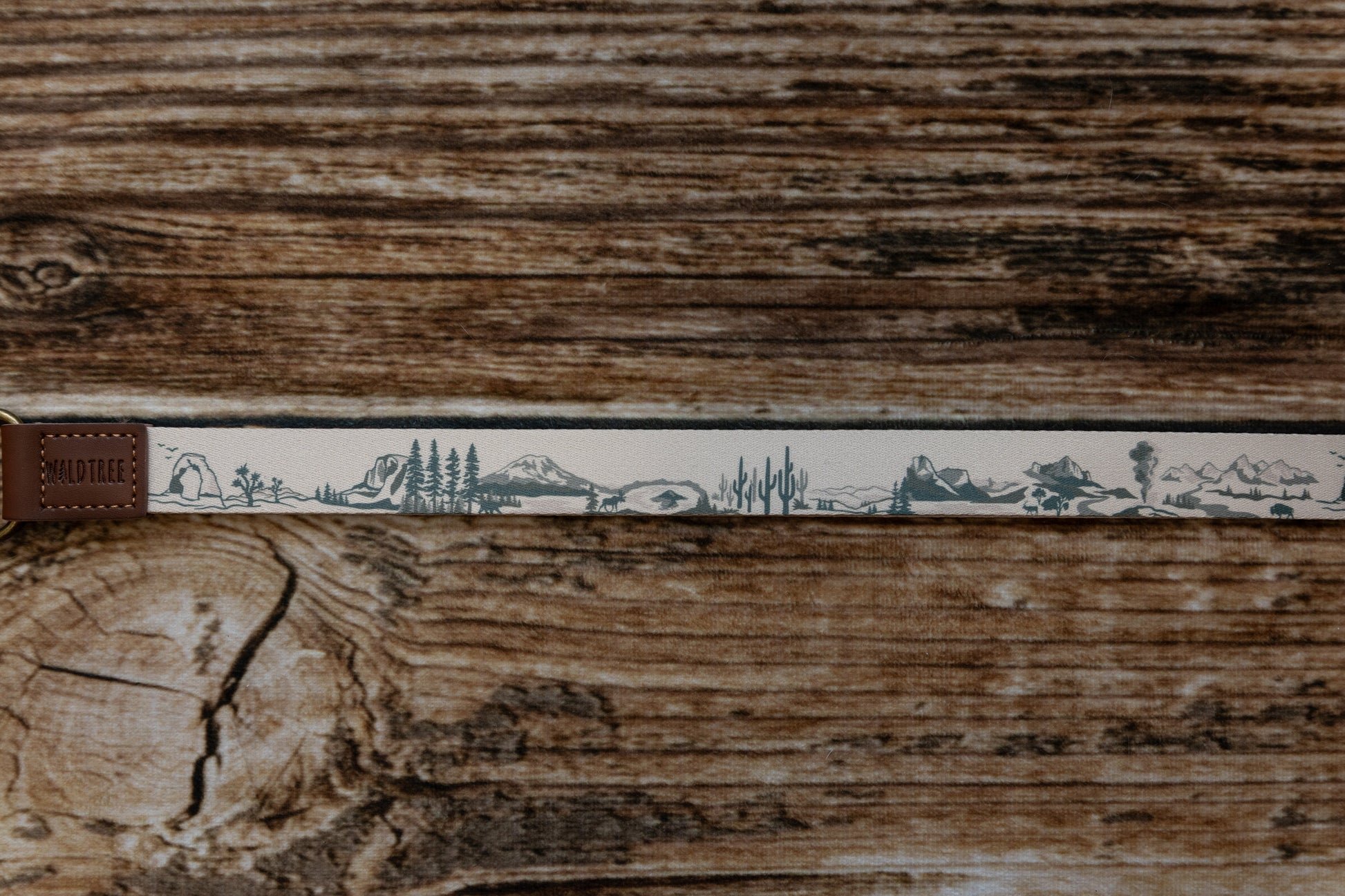 National park printed long lanyard featuring popular us national parks