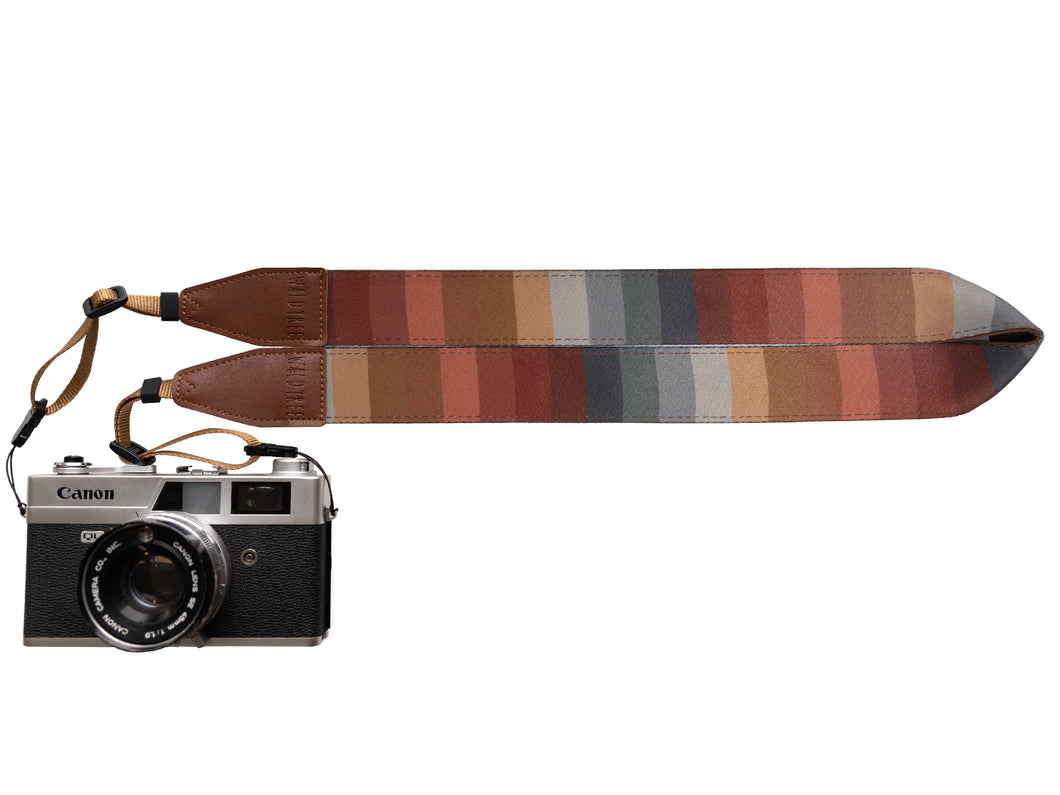 Retro striped camera strap