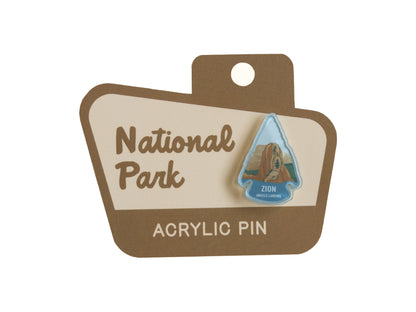 Zion angels landing acrylic pin