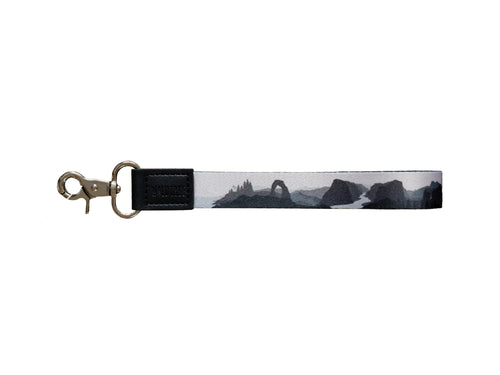national park wristlet keychain black and white