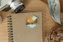 Load image into Gallery viewer, Escalante utah sticker on notebook and wood background
