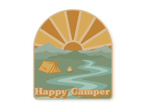 Happy Camper retro sticker