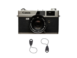 Camera Strap Adapter, connector loops, buckle, quick release attached to film camera