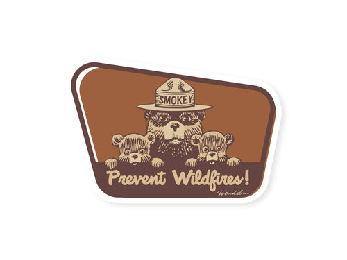 Prevent Wildfires! Smokey Bear sticker