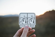 Load image into Gallery viewer, Rivers and roads sticker design desert background
