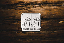 Load image into Gallery viewer, Rivers and roads sticker wood background
