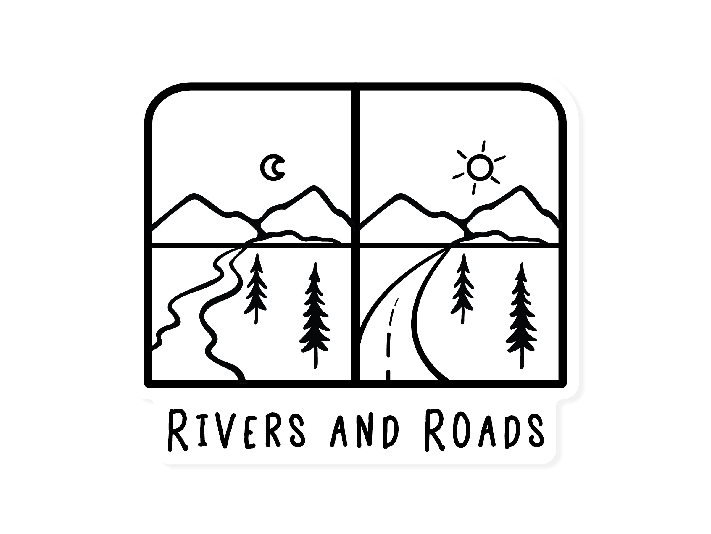 River Sticker One Colour Rivers and Roads Sticker – Wildtree