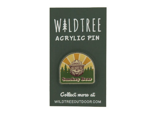 Smokey bear acrylic pin wildtree