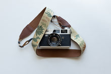 Load image into Gallery viewer, Wild desert camera strap brown backing floral design
