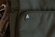 Load image into Gallery viewer, Wildtree Mt Rainier National Park Acrylic Pin on National Park on backpack

