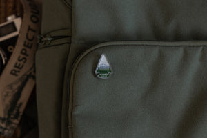 Wildtree Mt Rainier National Park Acrylic Pin on National Park on backpack