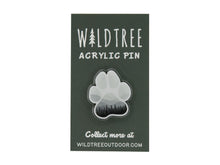 Load image into Gallery viewer, Wildtree adventure paw acrylic pin
