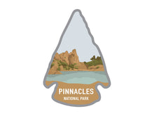 Load image into Gallery viewer, National park arrowhead shaped stickers of Pinnacles national park California
