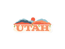 Load image into Gallery viewer, Orange and blue Wildtree Utah sticker graphic
