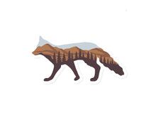Load image into Gallery viewer, Wildtree wildlife landscape fox sticker illustration
