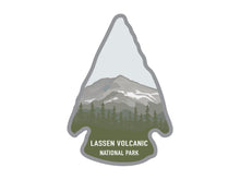Load image into Gallery viewer, National park arrowhead shaped stickers of lassen volcanic national park California
