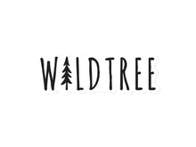 Load image into Gallery viewer, Wildtree sticker of wildtree logo black and white

